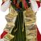 18" Unlit Red and Green Angel with Wreath Christmas Tree Topper